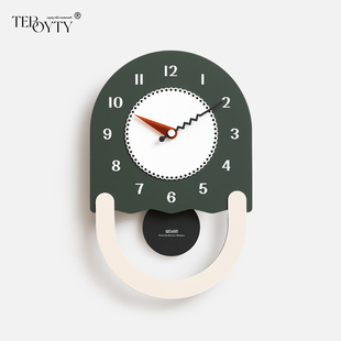 TEBOYTY免打孔时钟表挂钟客厅家用时尚 创意 现代简约大气网红个性