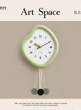 TEBO家居免打孔钟表挂钟现代简约客厅餐厅大气创意时钟挂墙高级感