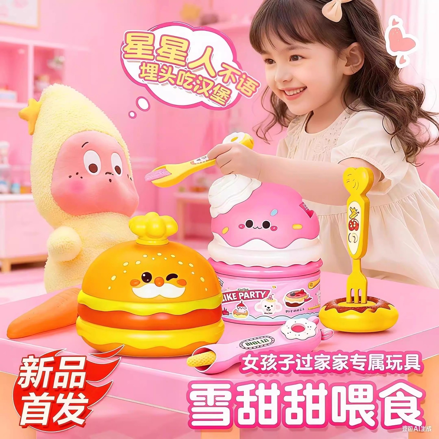 【官方正品】新款甜圈布丁过家家