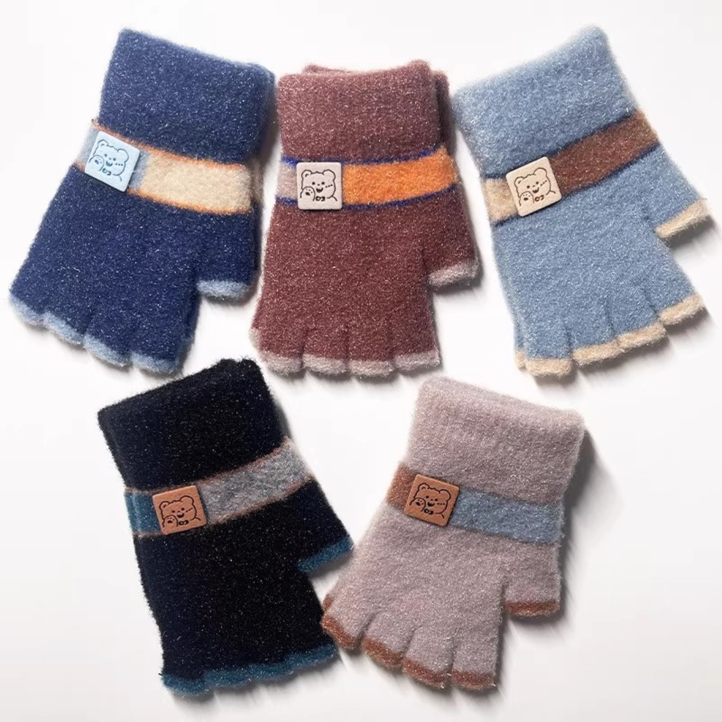 【官方正品】露指针织保暖半截