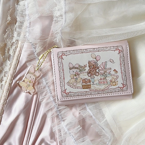 小熊兔子图案小众钱包