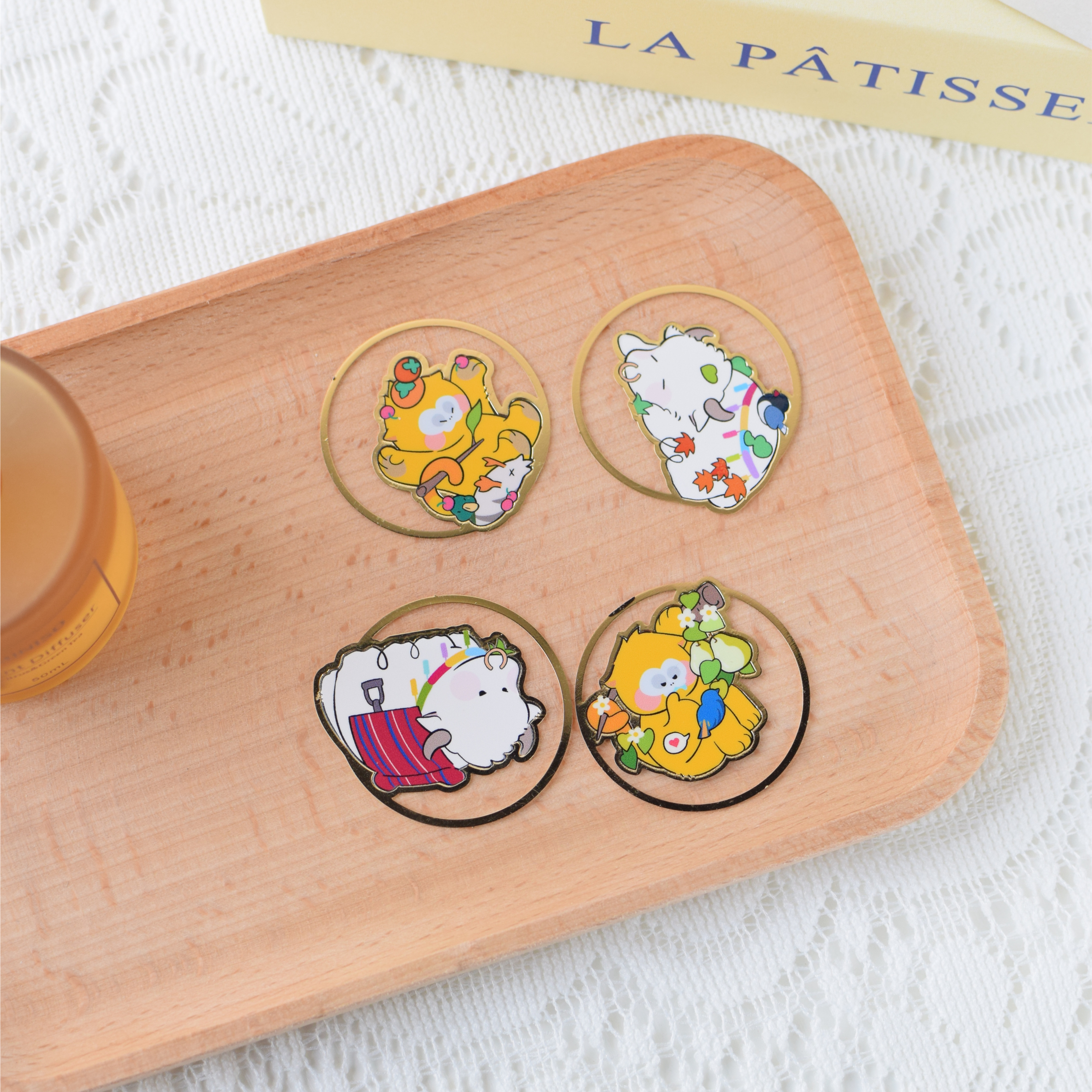 iiFan 九寨沟文创白牦牛金属书签可爱文创金丝猴书签动物书签