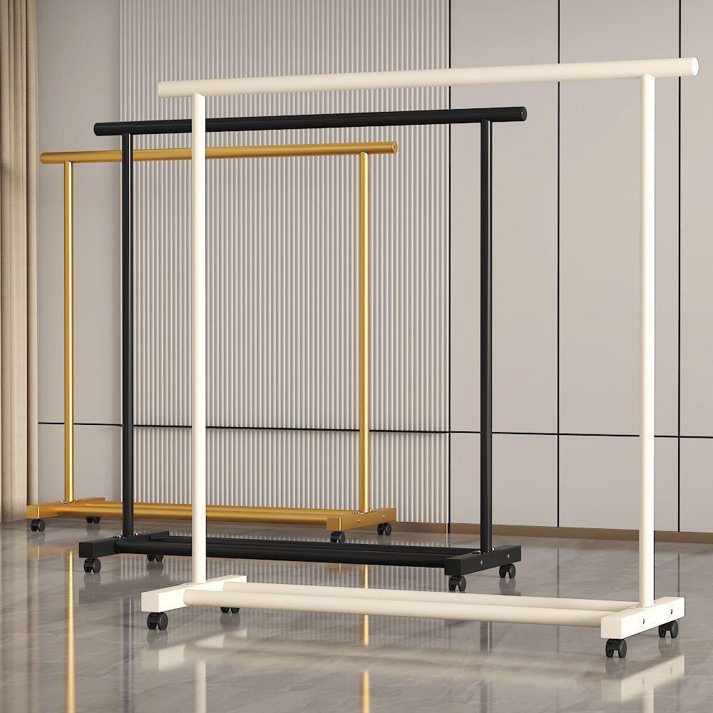 简易晾衣架落地立式挂衣架宿舍卧室衣帽架室内阳台架子折叠家用