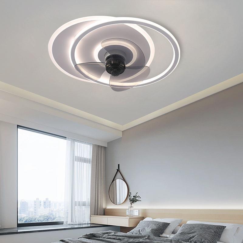 简约创意吸顶风扇灯卧室吊扇灯餐厅书房智能变频LED无频闪吸顶灯