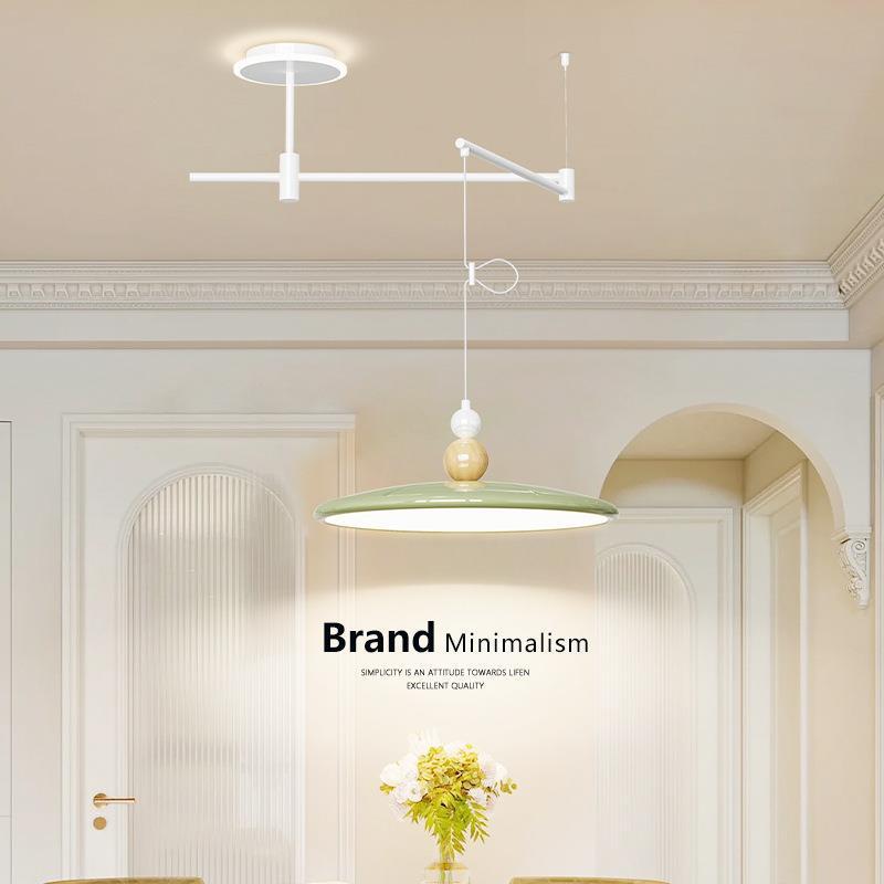 全光谱飞碟餐厅吊灯创意可位移摇臂极简现代简约餐桌家用北欧灯具