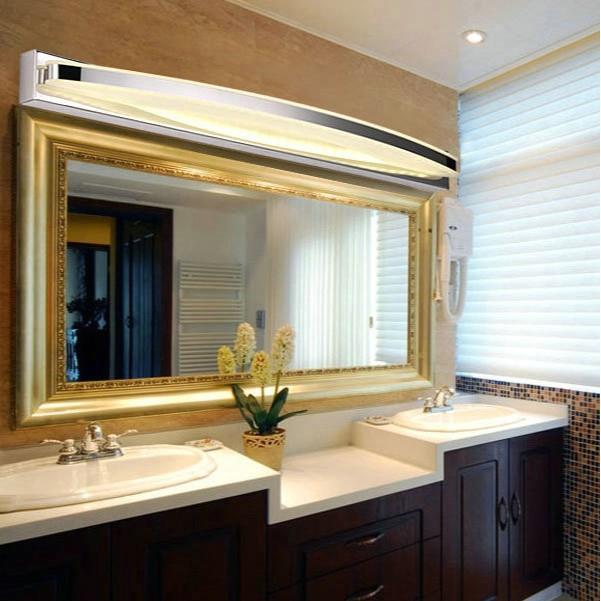 LED简约现代时尚柜灯浴室壁灯不锈钢卫生间灯饰化妆壁灯具镜前灯