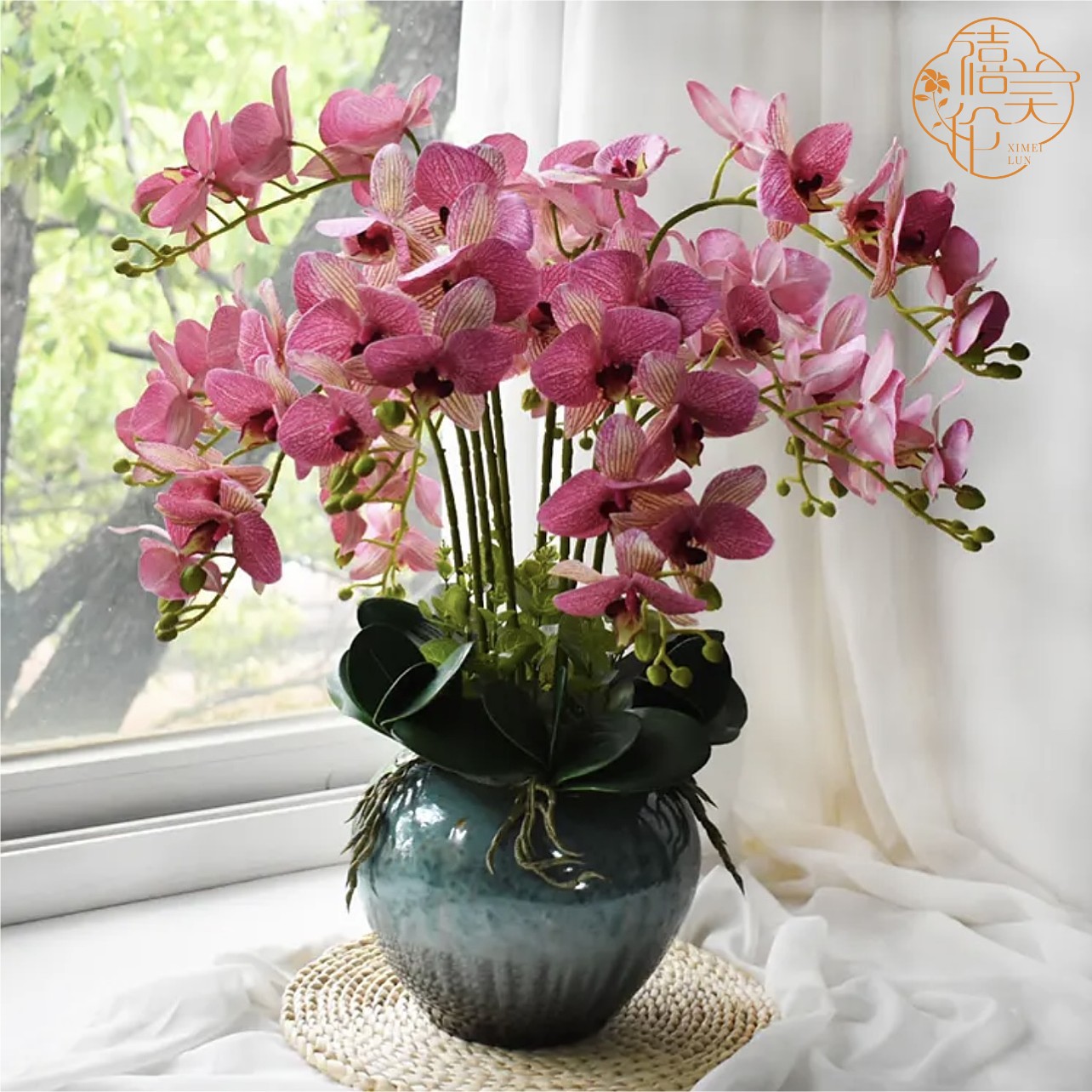 高级手感保湿9头兰仿真花手工花