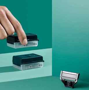 HARRYS美国原装专用手动剃须刀片刮胡刀5层刀头替换装