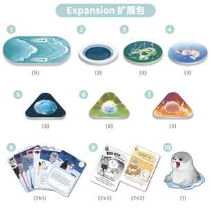 神秘岛桌游 ZOOLLYWOOD祖莱坞 南极大作战 全套桌面游戏 中文版