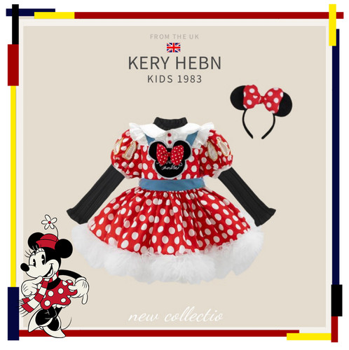 KeryHebn女童米妮cos公主裙夏季迪士尼宝宝洛丽塔蓬蓬连衣裙圣诞