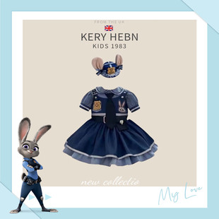 cos服连衣裙朱迪洛丽塔公主裙 KeryHebn女童兔子警官衣服儿童夏季