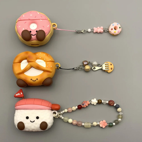 jellycat甜虾寿司碱水结面包适苹果AirPods4新款AirPods1/2/pro3华为Freebuds6i蓝牙耳机壳Airpodspro耳机盒