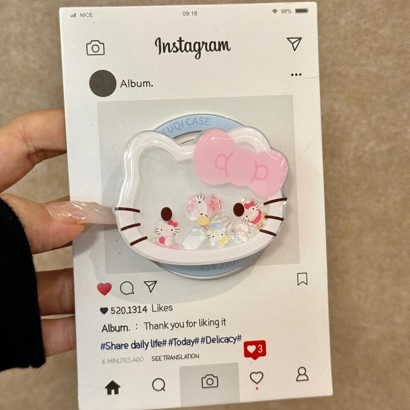 磁吸卡通冬天KT猫摇摇乐支架适用iPhone16promax趣味新款15ProMax手机壳14pm个性小众13可爱女款16创意防摔套