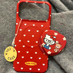 磁吸菲林半包硬壳红色爱心ktiPhone17promax苹果17pro手机壳16promax个性创意15promax全包14pro网红13保护套