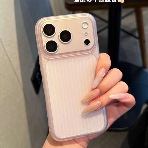 新款瓦楞纹秒变大视窗软壳适用iphone17promax新款13手机壳苹果16promax简约15plus超火12透明14promx磨砂壳