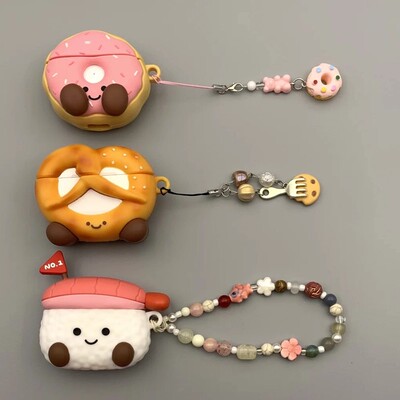 jellycat甜虾寿司碱水结面包适用苹果AirPods4新款AirPods1/2/pro3华为Freebuds6i耳机壳Airpodspro2耳机盒