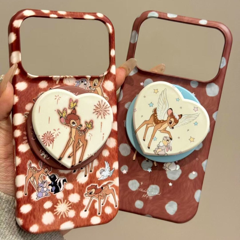 卡通烟花彩星星天使小鹿兔子磁吸支架适用苹果17promax新款iPhone16promax手机壳17趣味16个性15pm可爱保护套