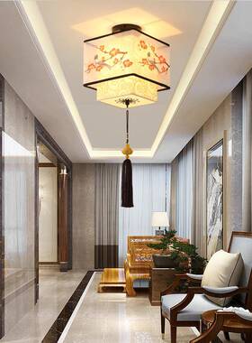 新中式台灯红色阳灯笼走灯走道灯入户门口LBL灯廊结玄婚喜庆关灯