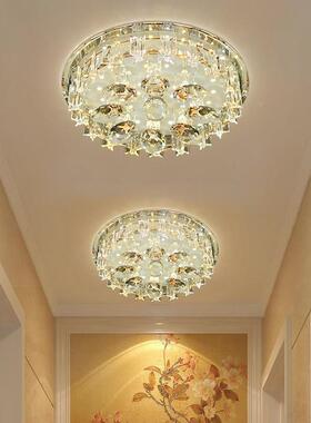 e明轻奢水晶走廊灯走道灯玄关灯灯ld创意进门厅入户阳台装592吸顶