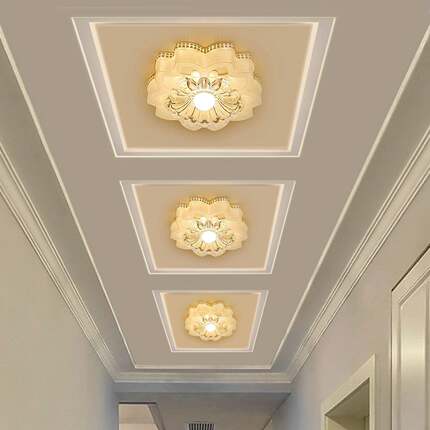 现轻代过道创吸顶灯led奢廊灯意个性入户玄关灯衣帽间阳台8走灯具