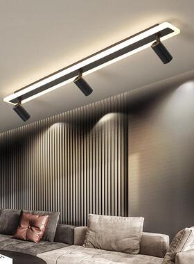 客轨道灯厅射无灯led现代过道走廊轻奢衣帽间阳FZX台装筒灯明主灯