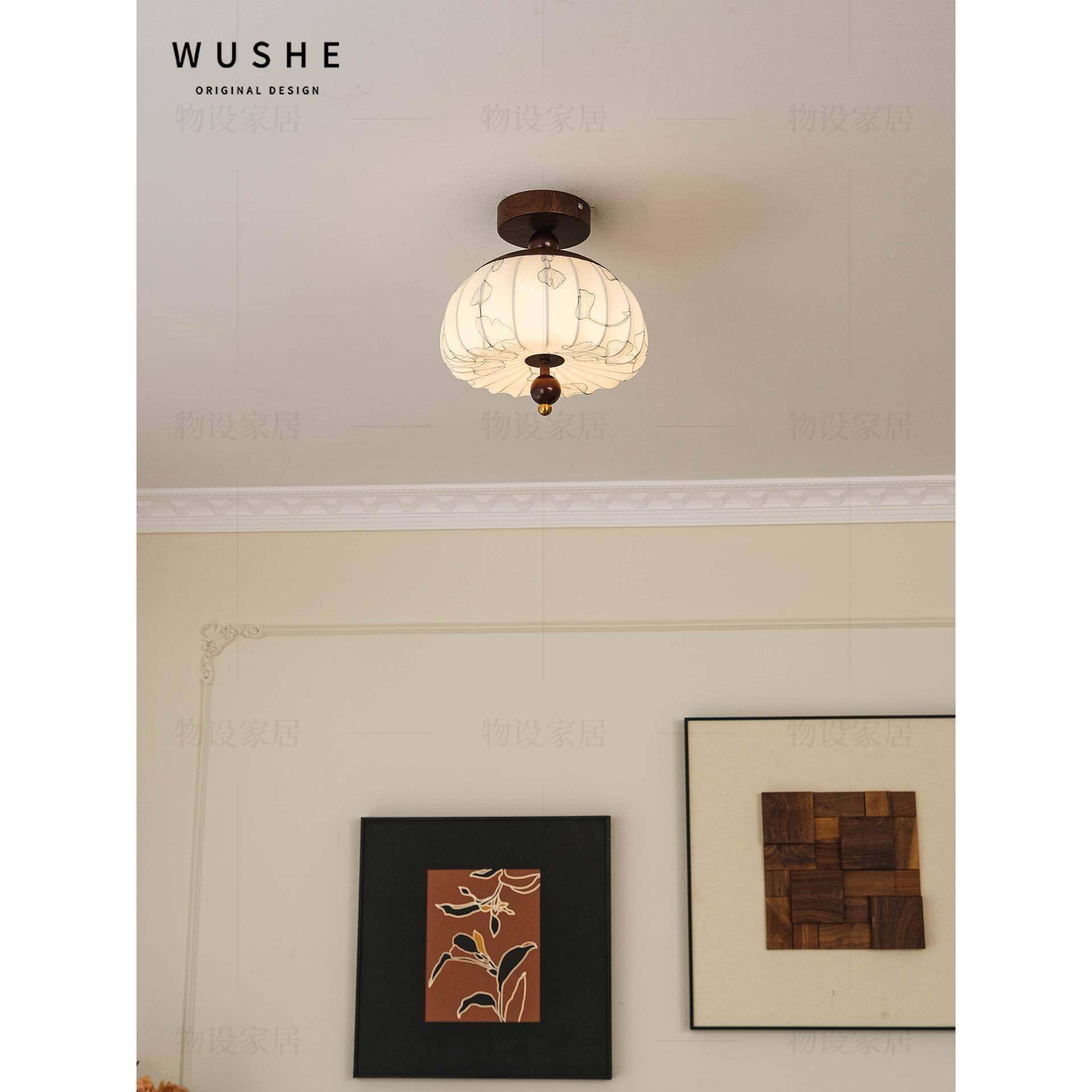 XD-01-45法式中古风洋卧室覆古南瓜书房南吸风布印艺花走廊过道阳,家装灯饰光源,餐厅/卧室/书房吸顶灯,淘宝优惠券,粉丝福利购,淘宝优惠卷