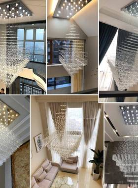 式楼大吊灯楼梯间灯吊201613长灯现代简复约别吊墅客厅大厅楼中楼