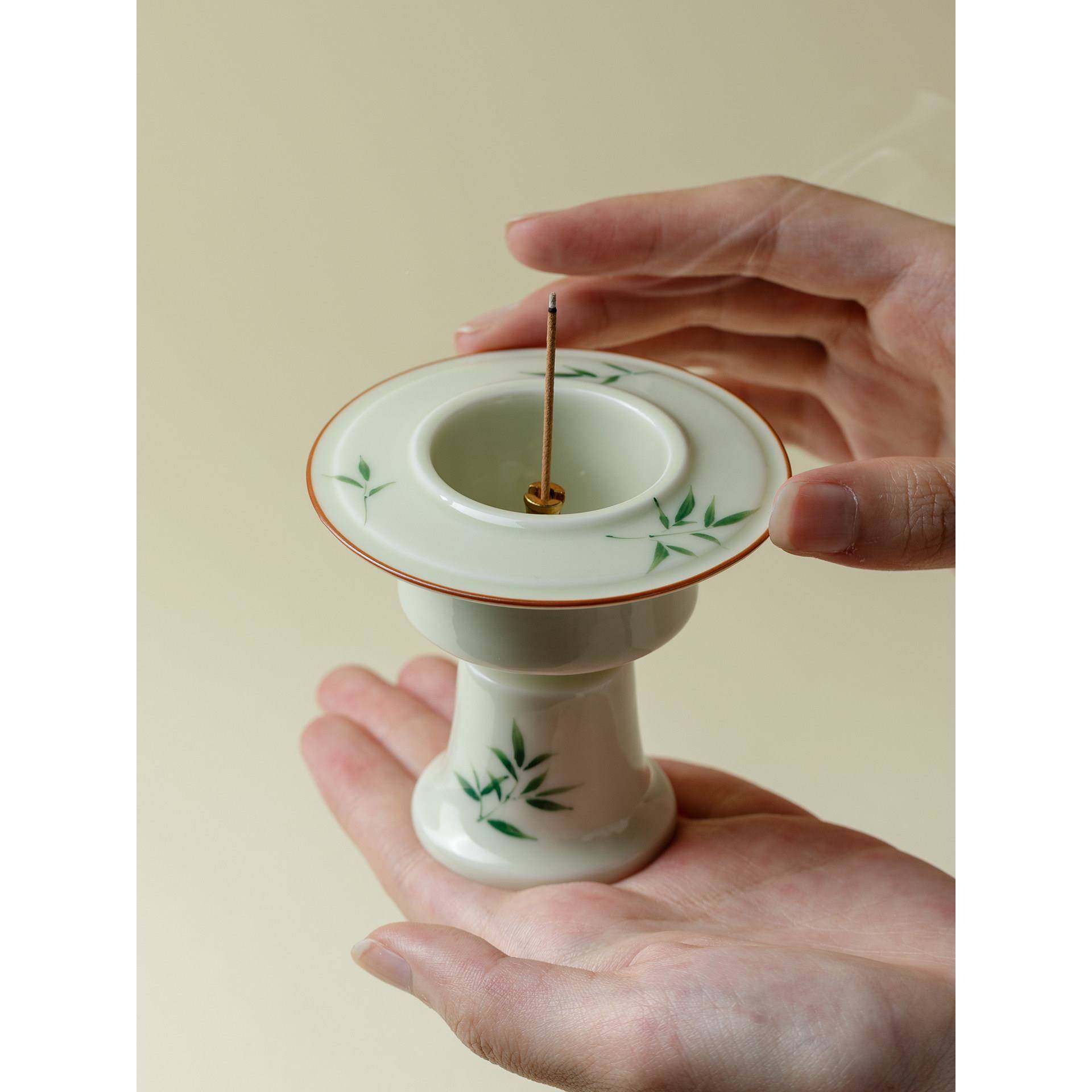 绘香香插陶瓷草木灰手TUT筱竹高足行炉葫托芦香中式线香插座炉,餐饮具,茶道/香炉,淘宝优惠券,粉丝福利购,淘宝优惠卷