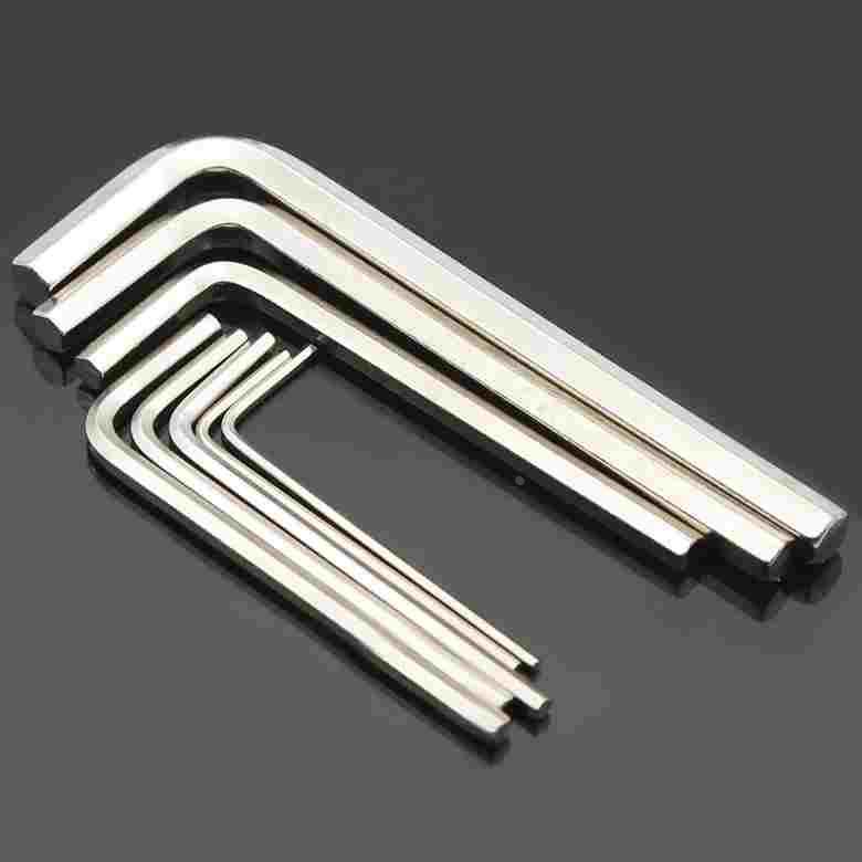 M1.5M2M3M4M5M6M8M10M12M14M16M17M19M21M24镀镍L型内六角扳手匙