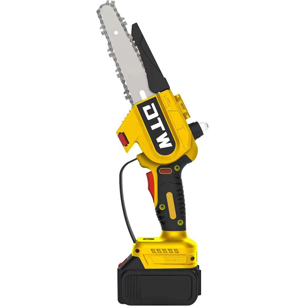 DW电锯插口锂电锯电链锯充电式小型手持式家用伐木砍树锯