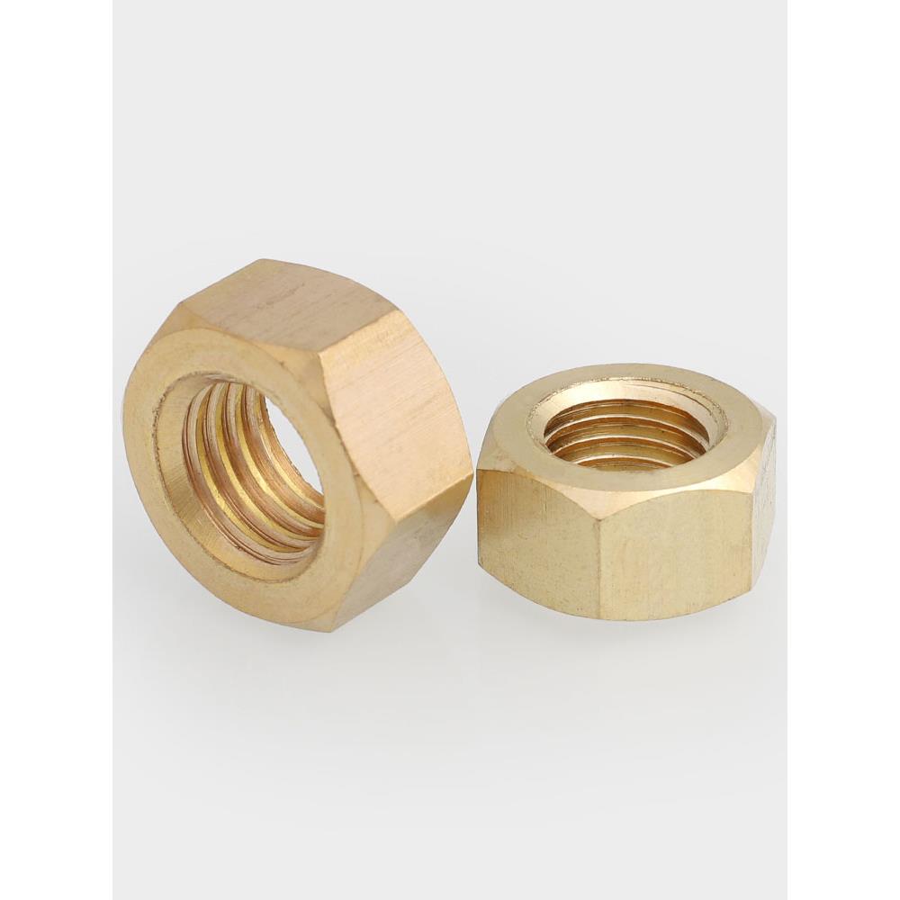 黄铜六角螺母铜制螺丝帽黄铜螺栓帽铜螺母M2/M2.5/M3M4M5M6M8-M18