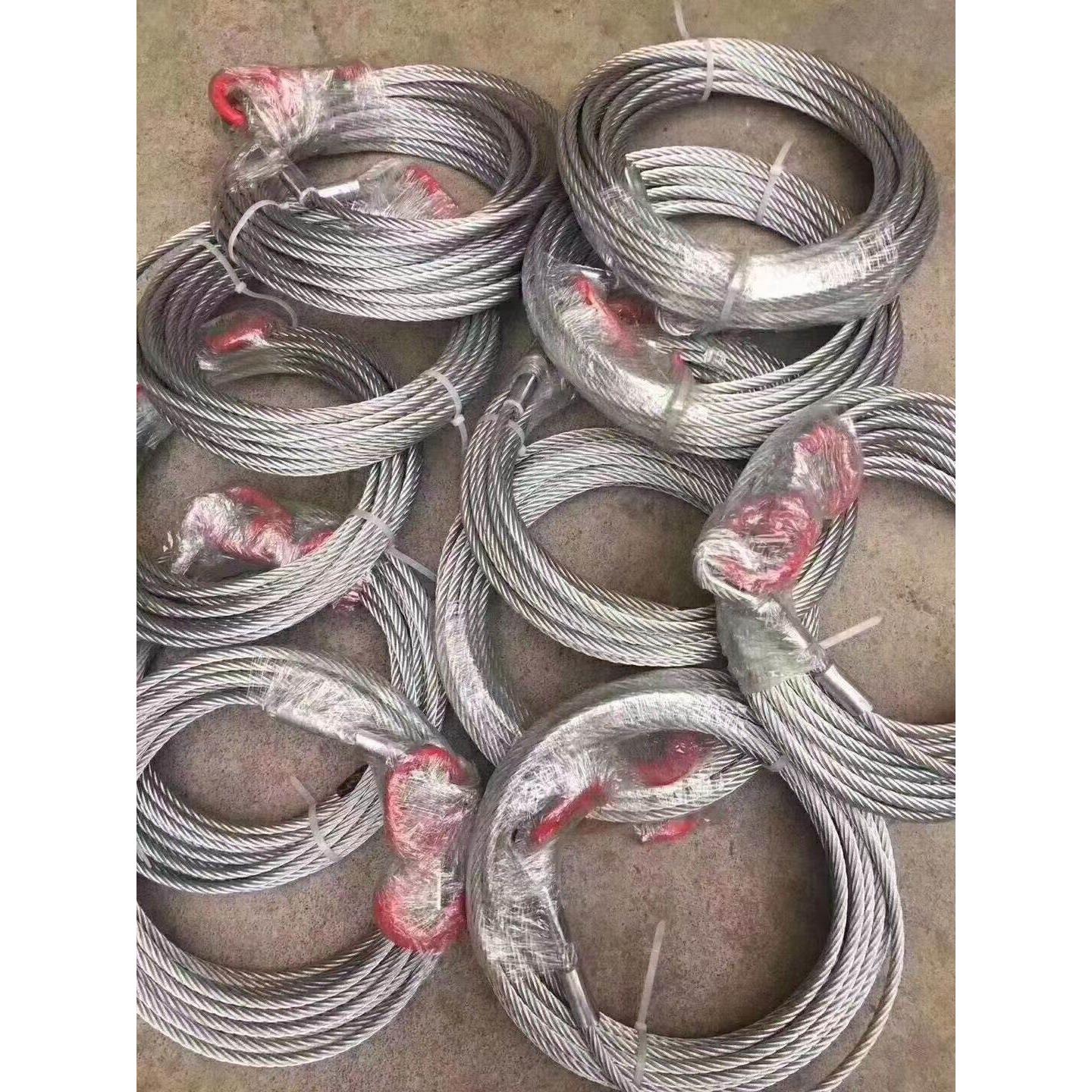 清障车拖车救援车专用钢丝绳4吨5吨8吨绞盘钢丝绳拖车钢丝绳包邮