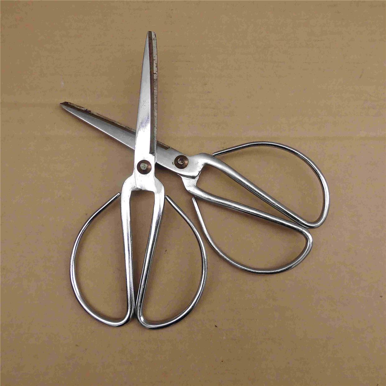 八十年代老货手工锻打贴钢张小泉裁缝剪刀25厘米大号裁布剪老剪刀