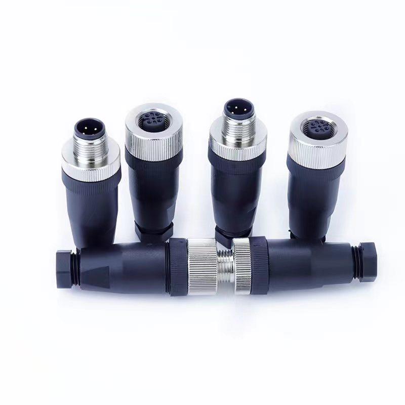 航空插头M12 编码器防水传感器连接器  A型 BD型 4 5 8 芯弯直头