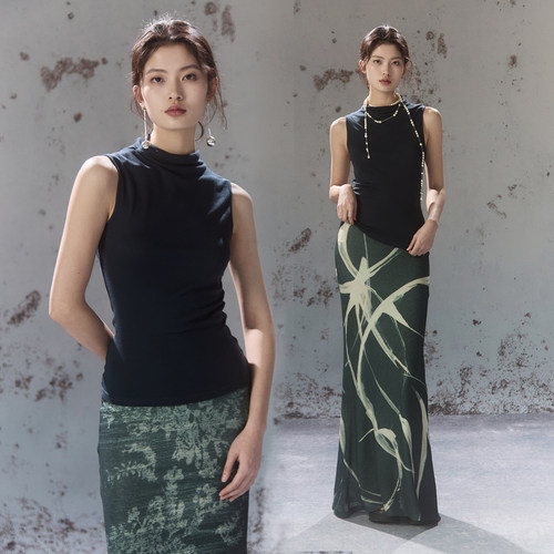 LIHAIBAO半高领显瘦外穿背心女
