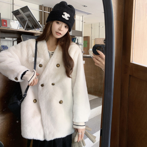 现货 2024秋冬新款皮毛一体仿皮草毛绒外套095-9117-P175-K268,女装皮草,浙宝095(原288A)