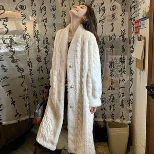 现货2024秋冬长款皮毛一体仿皮草毛绒大衣外套095-9127-P210-K318图片