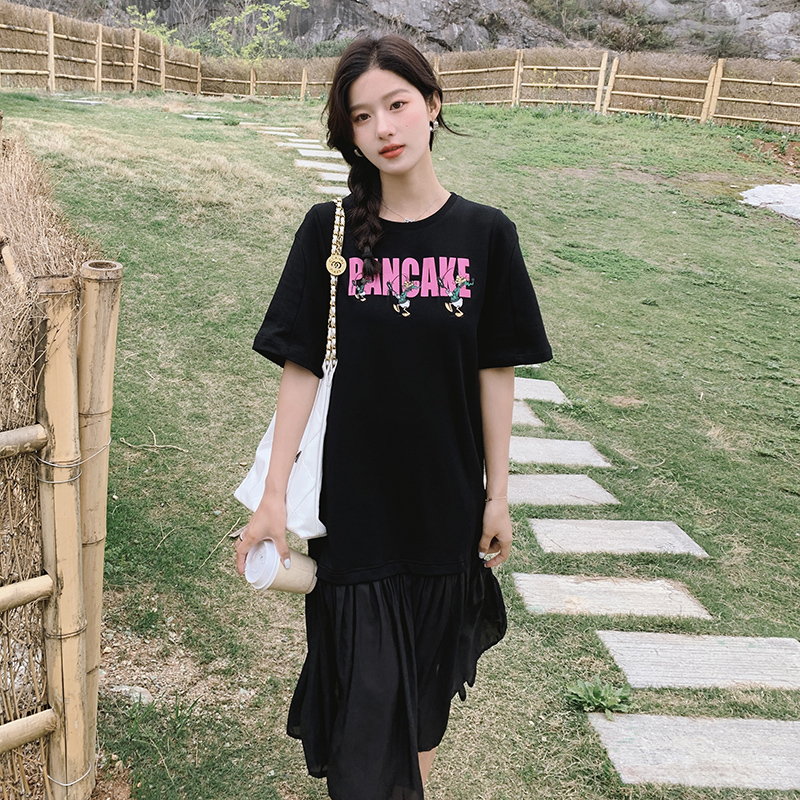 【档口现货】夏装新款印花中长款卫衣裙连衣裙095-8131-P105-K158，女装连衣裙，浙宝095(原288A)