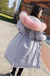【现货】2023貉子大毛领90白鸭绒羽绒服派克服095-930-P335 K498图片