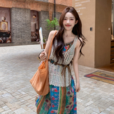 【已出货】2025夏装复古度假罩衫吊带裙两件套095-8188-P145-K198，女装套装/套裙，浙宝095(原288A)