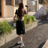 现货2025夏季新款烫钻花边针织假两件连衣裙095-8171-P125-K188，女装连衣裙，浙宝095(原288A)