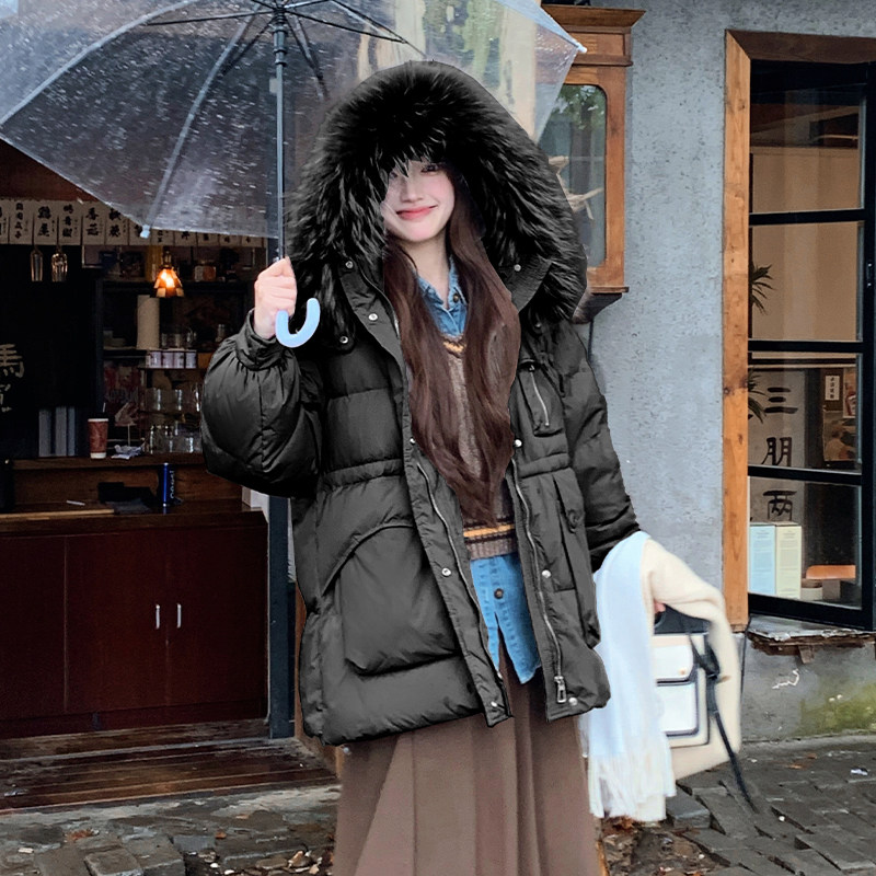 【现货】2024新款貉子大毛领工装白鸭绒羽绒服095-9175-P300-K458,女装羽绒服,浙宝095(原288A)