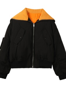 【主推 现货】90白鸭绒撞色大翻领棒球羽绒服095-906-P285-K418图片