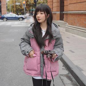 【现货】2024冬季新款撞色拼接白鸭绒羽绒服095-976-P245-K358图片