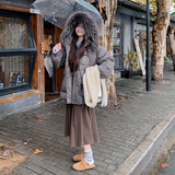 【现货】2024新款貉子大毛领工装白鸭绒羽绒服095-9175-P300-K458，女装羽绒服，浙宝095(原288A)