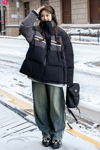 【现货】2023冬季绣花宽松加厚90白鸭绒羽绒服095-903-P275-K398图片