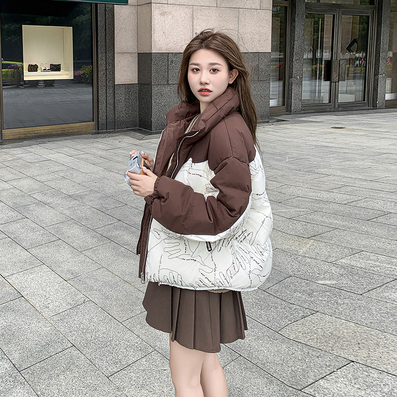 现货2023冬季新款短款撞色拼接白鸭绒羽绒服095-968-P225-K338,女装羽绒服,浙宝095(原288A)