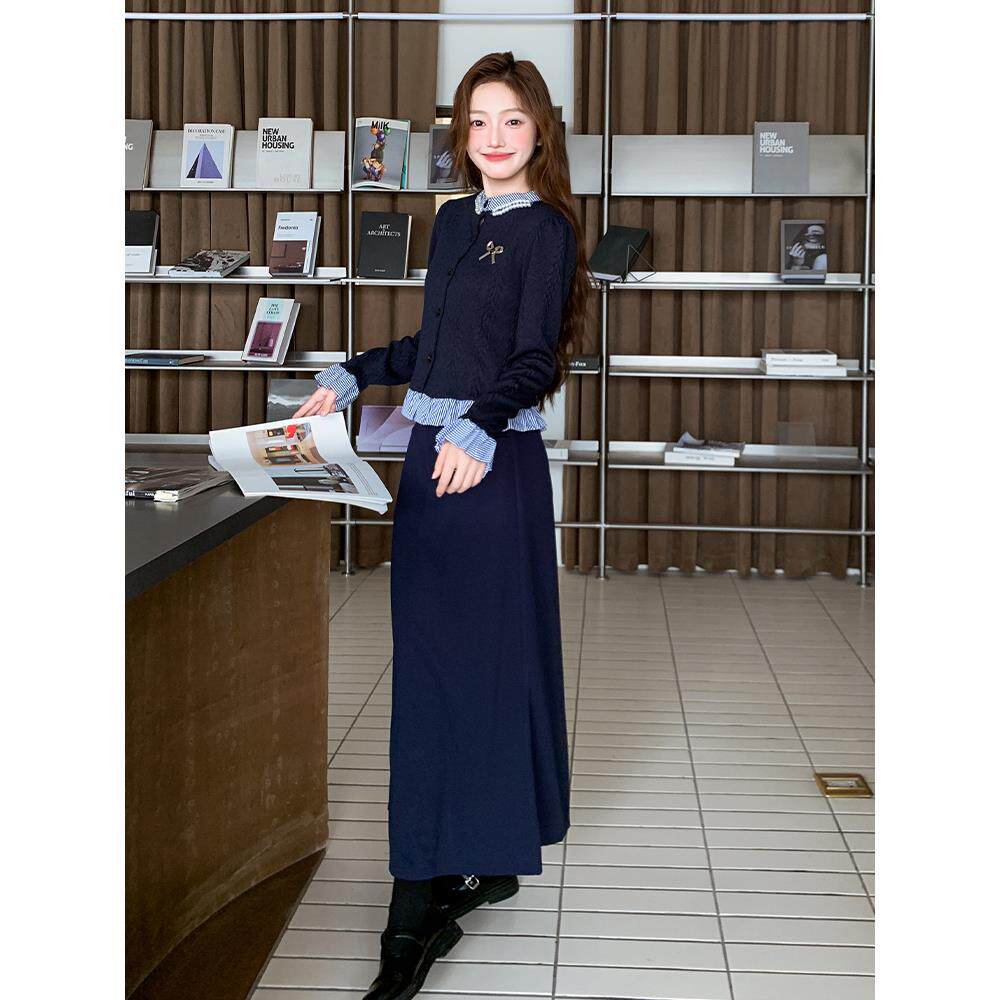 【现货9.22】2025秋装毛衣+半身裙两件套095-8268-P145-K218,女装大码女装,浙宝095(原288A)