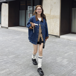 【现货】2023冬季新款90白鸭绒牛仔拼接羽绒服095-998-P275-K398图片