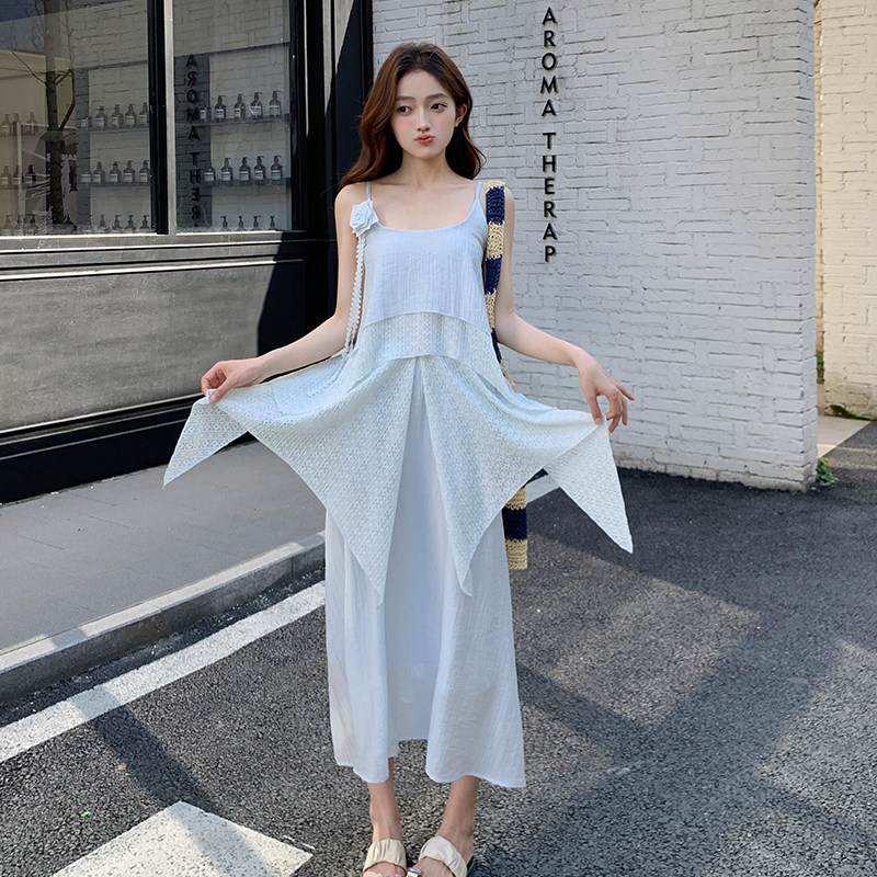 现货2025夏季新款层次感仙女裙蓝色连衣裙095-8183-P135-K198,女装连衣裙,浙宝095(原288A)